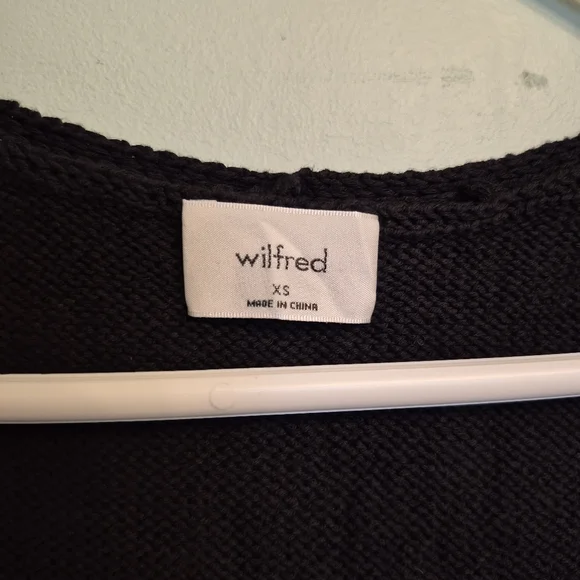 Wilfred Aritzia Women's Minimalist Preppy Black Knit Vest Size XS/S - Picture 4 of 5